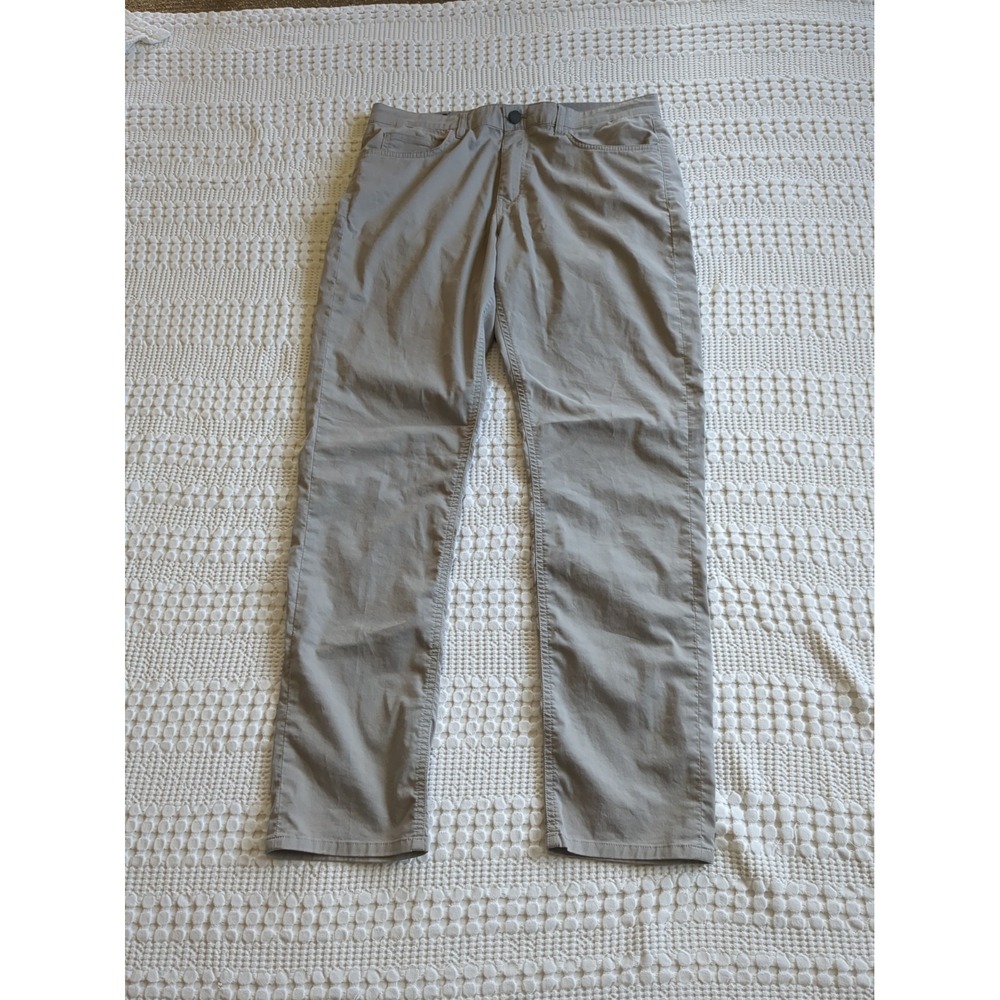 Faherty Reserve Movement Pants Size 32 Light Gray 33X31 Lightweight Business